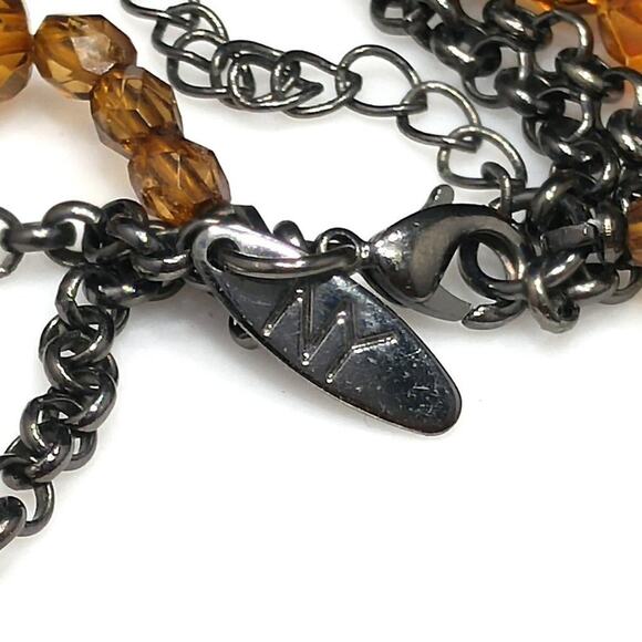 New York & Co. Topaz Beaded Rhinestone Necklace, Five Strands, 21 Inches - Picture 7 of 7